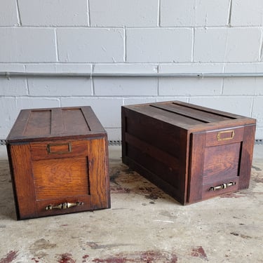 Antique Wooden File Drawer