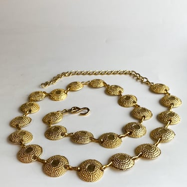 Gold Circle Chain Belt, sz. Extra Large