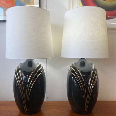 Vintage Art Deco Style Table Lamps
