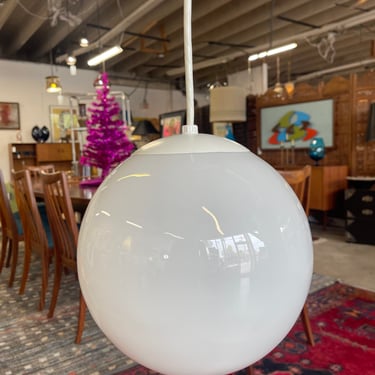 Mid Century Glass Globe Pendant Lamps