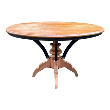 Late 19th Century Pine Gustavian Style Round Dining Table 