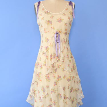 Ralph Lauren Silk Chiffon Garden Dress L