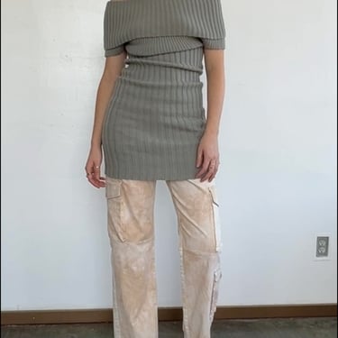 Slinky Cloud Knit Cowl Collar Dress (S)