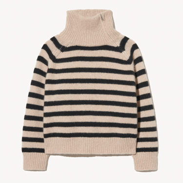 Raelyn Cashmere Sweater - Parchment/Black