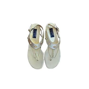 Vintage 90s Gold Strappy Sandals Stuart Weitzman Size 10 