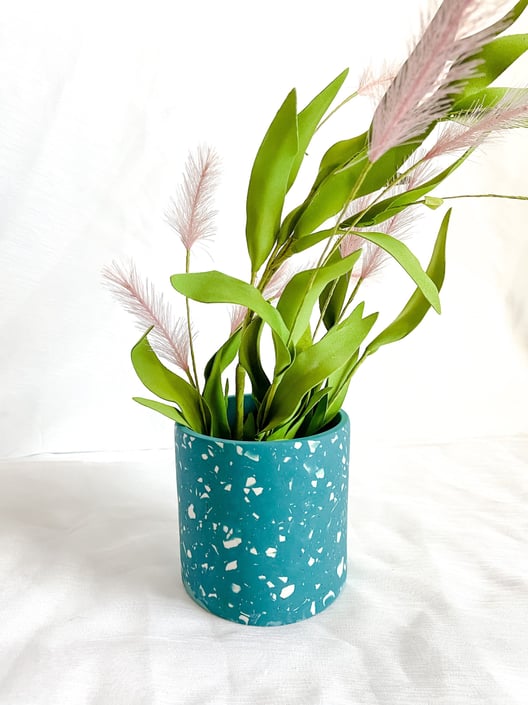 Teal Green Pencil Pot & Vase 