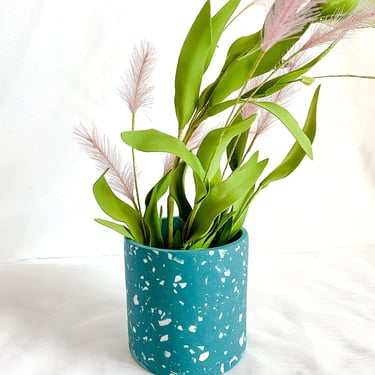 Teal Green Pencil Pot & Vase 