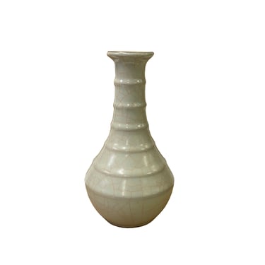 Chinese Ceramic Crackle Pattern Light Celadon GuanWare Vase ws3168E 
