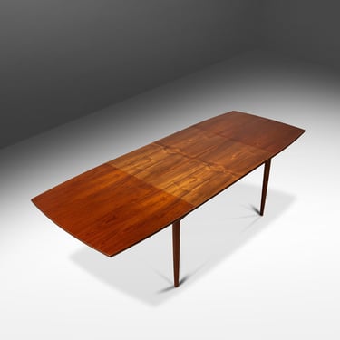 Danish Mid-Century Modern Expansion Dining Table in Teak w/ Stow in Table Double Butterfly Leaf Design, Denmark, c. 1960's 