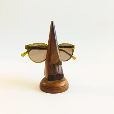 Wood Nose Eye Glasses Holder 