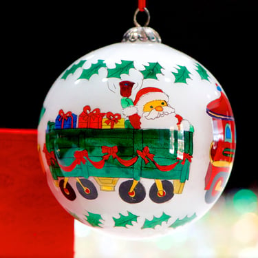 VINTAGE: 1996 - Reverse Painting Christmas Ornament in Box - By Chase - Christmas Decor -  SKU 26-B-00033660 