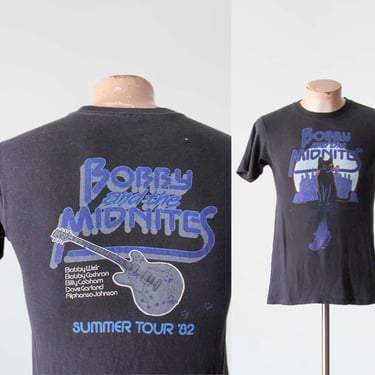 Vintage Bobby and the Midnites Tshirt / Vintage Bobby and The Midnites Tour tee 1982 / Bobby Weir Grateful Dead Original Band Tee 
