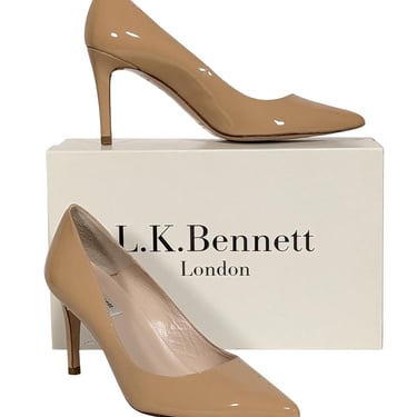 L.K. Bennett - Beige Patent Leather Pumps Sz 9.5