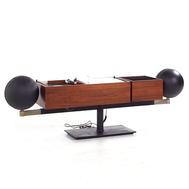 Clairtone Project G2 Mid Century Rosewood and Chrome Stereo Turntable - mcm 