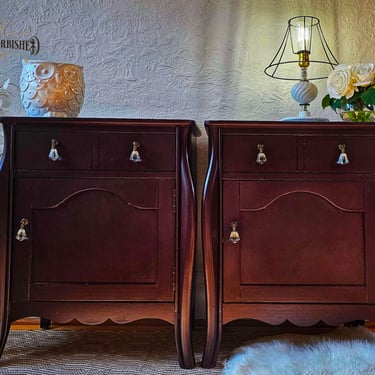 Mahogany Purple Nightstands/End Tables 