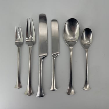 Vintage Dansk THISTLE 1960s Table Place Setting 6-Piece by Jens Quistgaard IHQ JHQ Made France French Mid-Century Danish Modern Flatware 