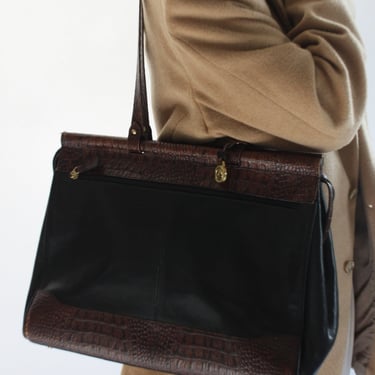 Vintage Two Toned Leather Tote