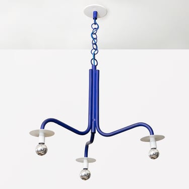 Jonas Bohlin 3-arm chandelier in Ultramarine Blue (B)