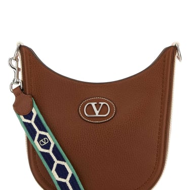 Valentino Garavani Women Caramel Leather Vlogo Signature Shoulder Bag