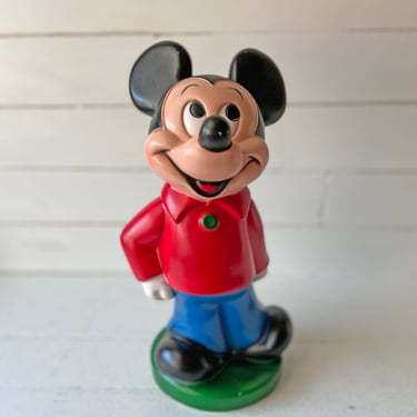 Vintage Mickey Mouse Piggy Bank, Rubber // Mickey Mouse Collector, Lover // Perfect Gift 