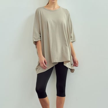 A Mente Garment Dye Loose Shape Cotton-jersey T-shirt - Taupe Grey