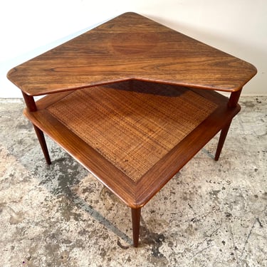 Vintage 50s Danish Modern Hvidt & Molgaard Minerva Corner Table Side End Table 