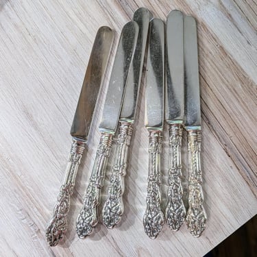 Antique Gorham Versailles Sterling Silver Luncheon Knives, c1880 