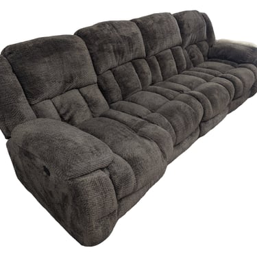 Brown Microfiber Reclining Couch