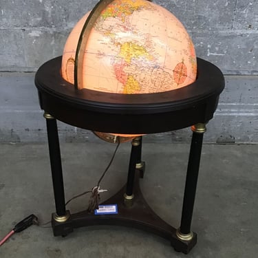 Vintage Light Up Globe on Stand (Seattle)