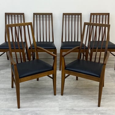 Lane First Edition Mid-Century Dining Chairs (2-Arm & 4-Side) Set Of 6 (SHIPPING NOT FREE) 