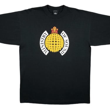 Vintage 90s Ministry of Sound Nightclub London EDM/Techno/Rave Graphic T-Shirt Size Large/XL 