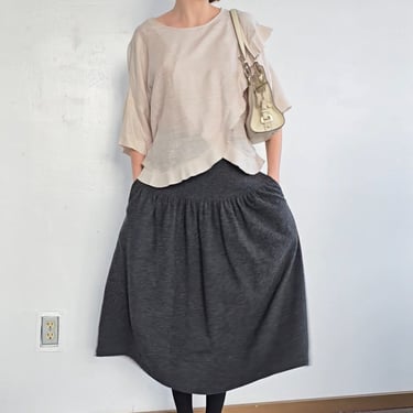 Issey Miyake Woven Wool Skirt (M)