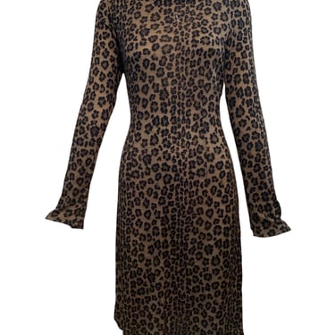 Fendi 90s Leopard Print Bodycon Dress