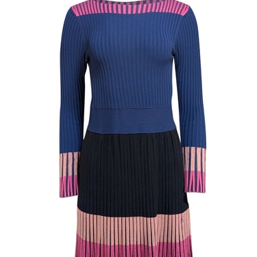 Pinko - Blue, Pink, & Black Ribbed Dress Sz XL
