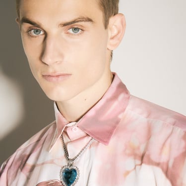 Vetements Men Crystal Heart Necklace