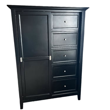 Black Bedroom 5 Drawer Sliding Storage Closet/Dresser VV261-8