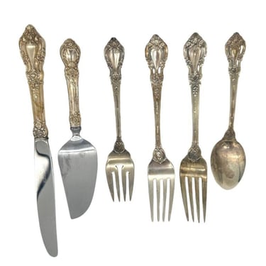 1950's Eloquence Sterling Silverware by Lunt Silver Set of Six 