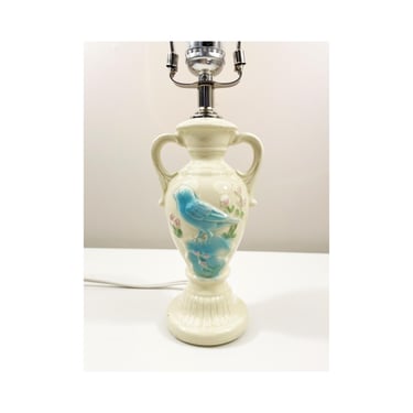 Refurbished Mid Century Child's Bedroom Lamp -Bluebird - New Components  - 1940's - Nursery Bedroom Decor 