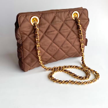 Y2k Brown Quilted Purse