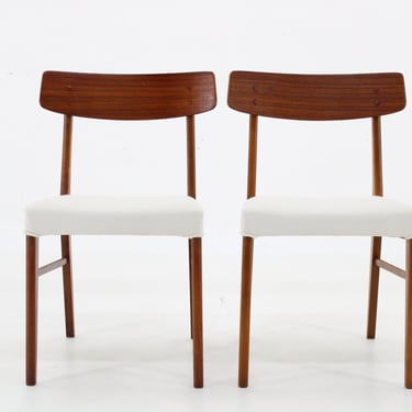 1960s Pair of Danish Teak Chairs, Restored 