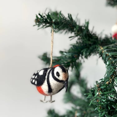 Felt Bird Ornament | Woodpecker