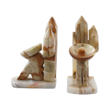 Pair of Onyx Siesta Bookends, 1970s 