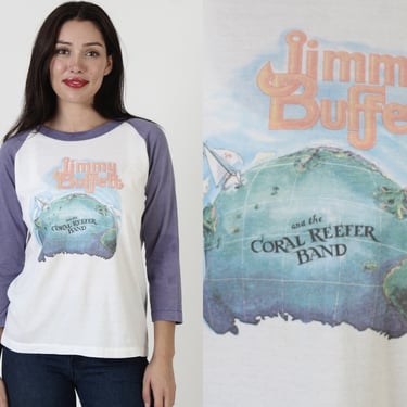Vintage 80s Jimmy Buffett T Shirt / Coral Reefer Band Tee / Margaritaville Beach Life Top 