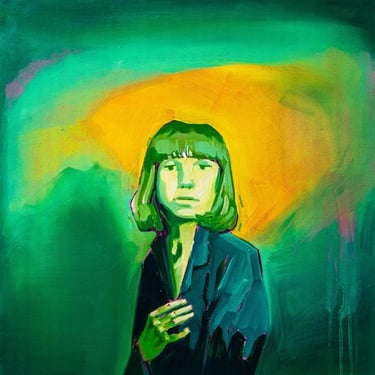 Green Light by James Mattison, 20x20, Oil on Wood Canvas, 2023 