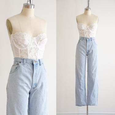 high waisted jeans 90s vintage faded straight leg jeans 