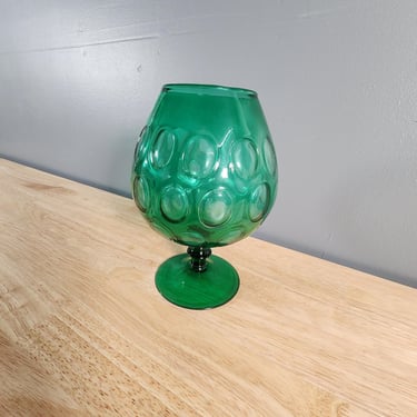 Green Empoli Glass Chalice Vase 