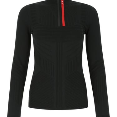 Prada Women Black Stretch Polyester Blend Top