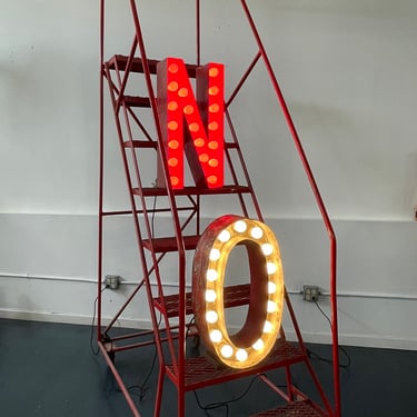 1920's Marquee Metal Letters 'NO'