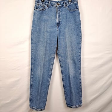 Vintage 90s L.L. Bean High Waist Jeans with Flannel Lining, Size 32 Waist 