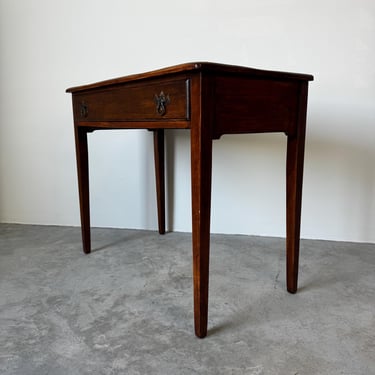 Antique Federal Mahogany Small Secretary Desk / Console Table with Single Drawer 